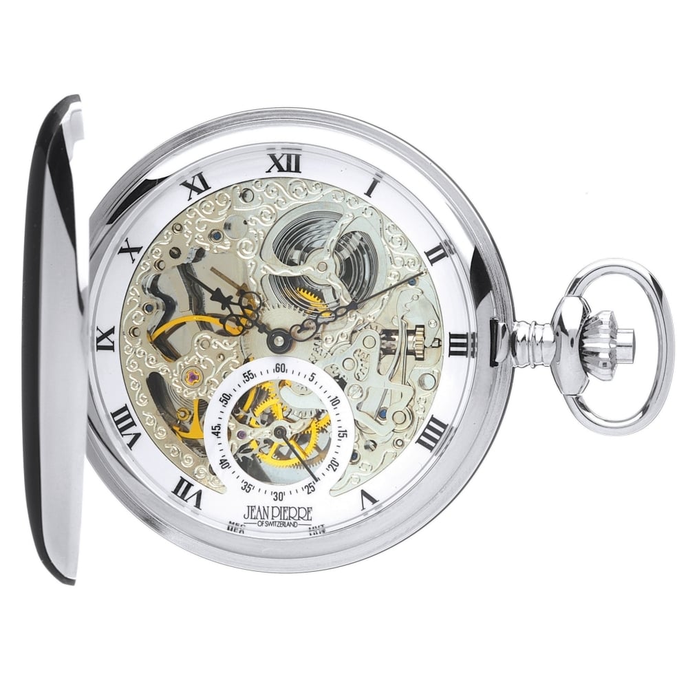 Jean Pierre Of Switzerland G250CM นาฬิกาพก Jean Pierre Of Switzerland รุ่น G250CM, Double Hunter Mechanical Pocket Watch