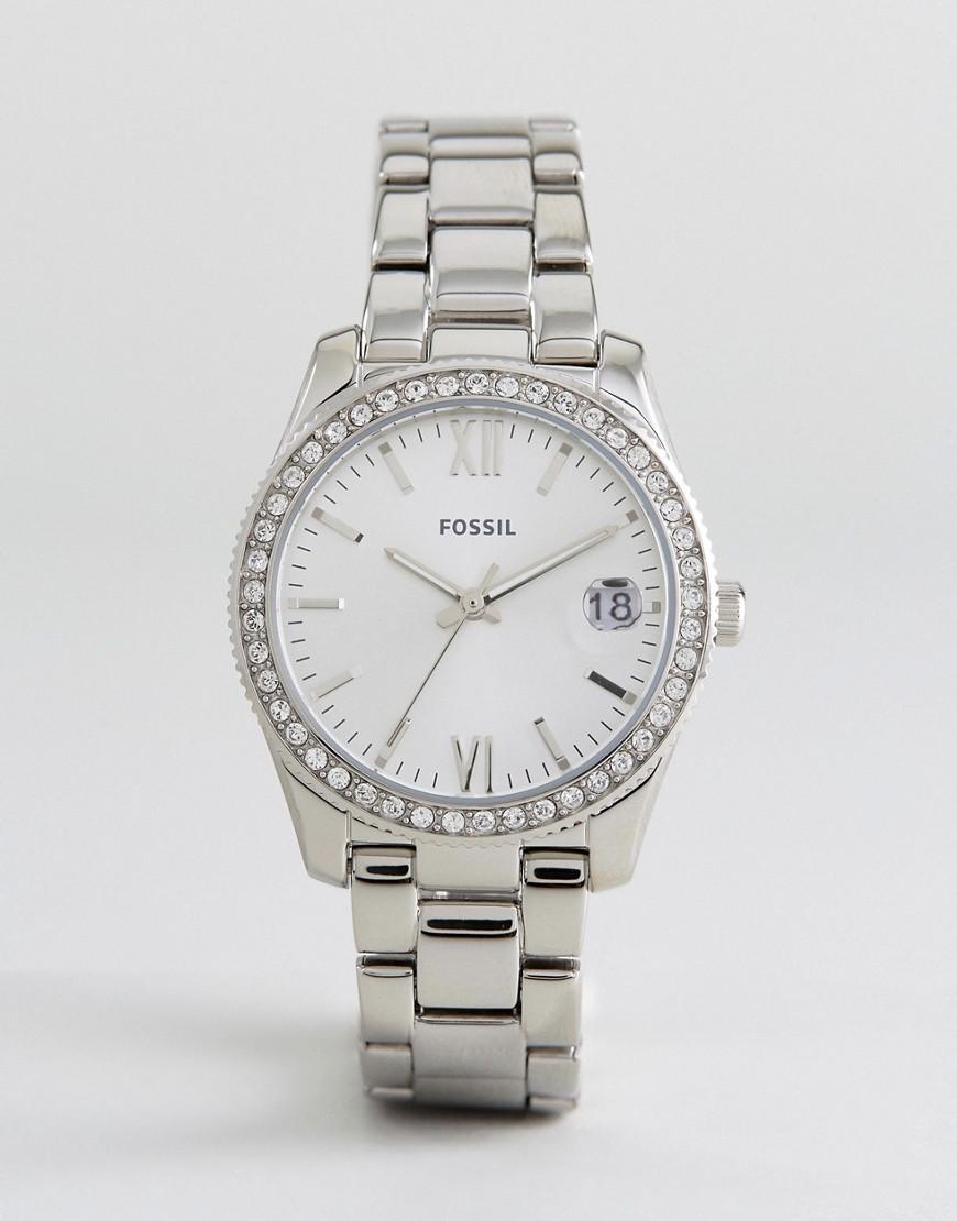 Fossil ES4317 นาฬิกาผู้หญิง Scarlette Three-Hand Date Stainless Steel Quartz Women's Watch