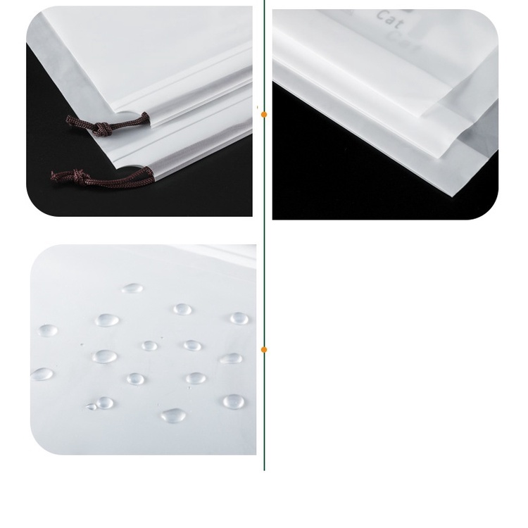 ถุงหูรูด ถุงจัดระเบียบ กันน้ำ กันฝุ่น ถุงหูรูดใส่ของ ถุงพลาสติก ถุงหมีบราวน์