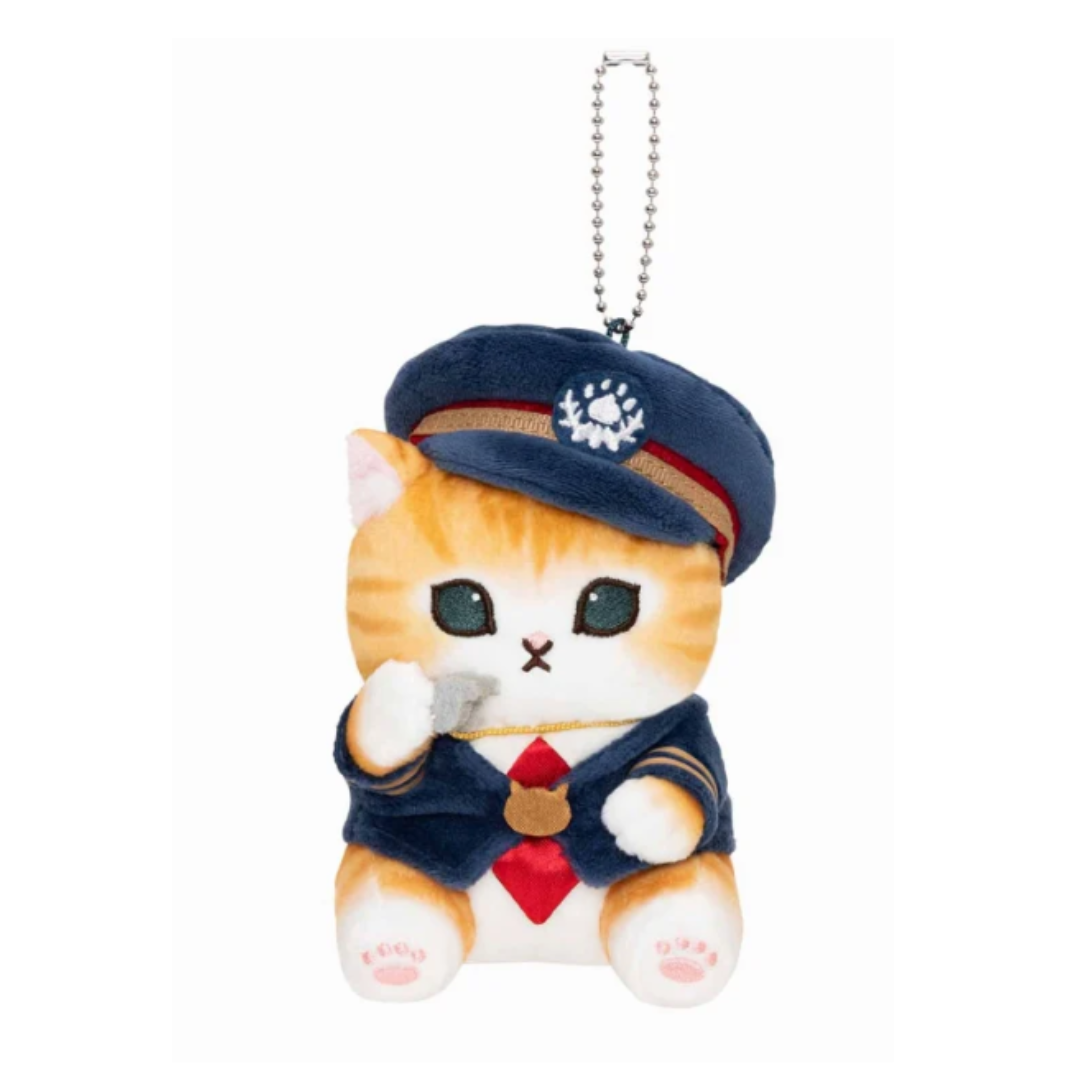 [PRE-ORDER] พวงกุญแจ ตุ๊กตา แมวโมฟุ นายสถานี Mofusand Station Master Cat Mascot mofusand 駅長にゃんマスコット