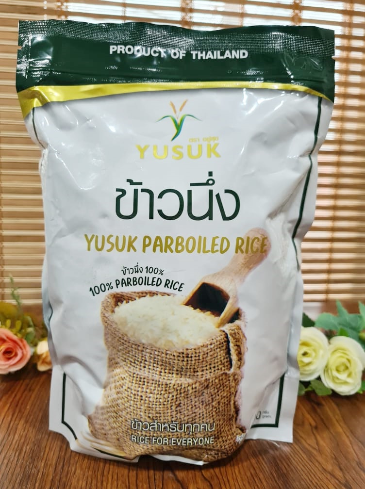 [พร้อมส่ง] ข้าวเพื่อสุขภาพ ข้าวนึ่ง Yusuk ข้าวปลอดสาร ข้าวผสมวิตามิน น้ำตาลต่ำ แคลอรี่ต่ำ ข้าวอยู่สุข Yusuk Parboiled Rice 1kg ของแท้จากโรงงาน Made in Thailand