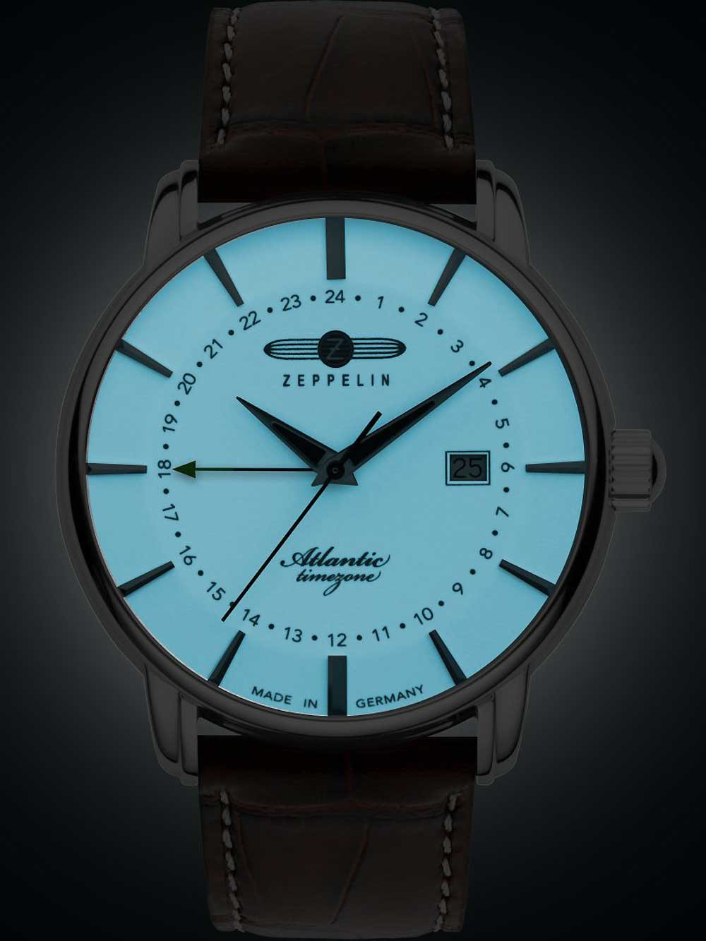 Zeppelin 8442-5 นาฬิกาผู้ชาย Atlantic GMT Quartz Men's Watch