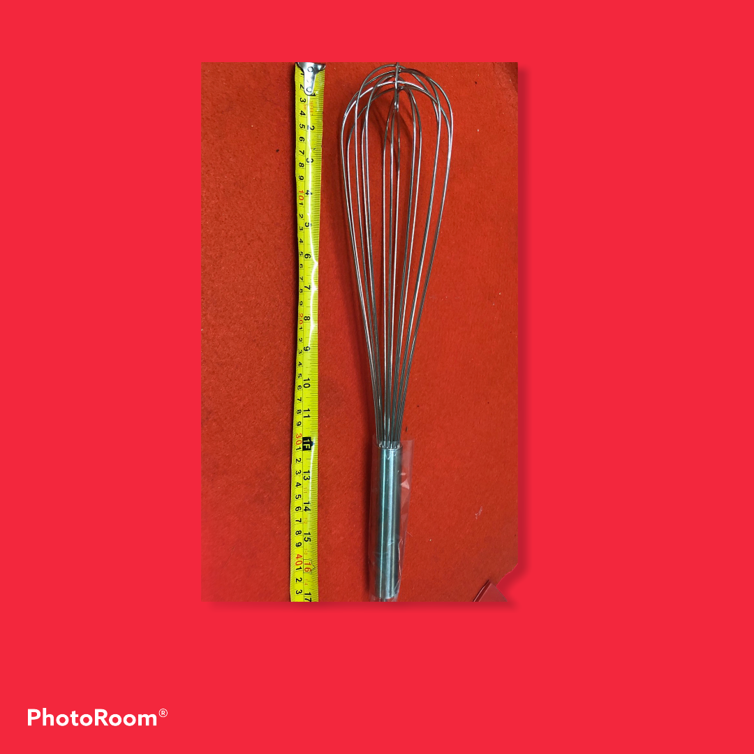 อุปกรณ์ตีแป้งตะกร้อมือ ด้ามจับสเตนเลส Stainless steel mixer