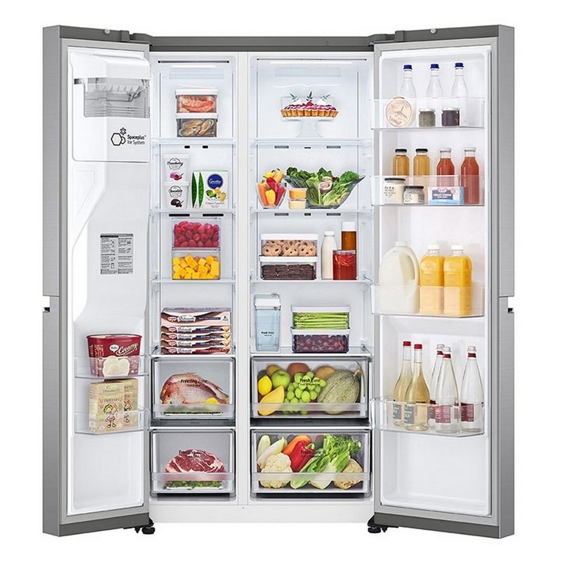 LG ตู้เย็น Side-by-Side รุ่น GC-L257SLNL ขนาด 22.4 คิว Smart WI-FI control ควบคุมสั่งงานผ่านสมาร์ทโฟน