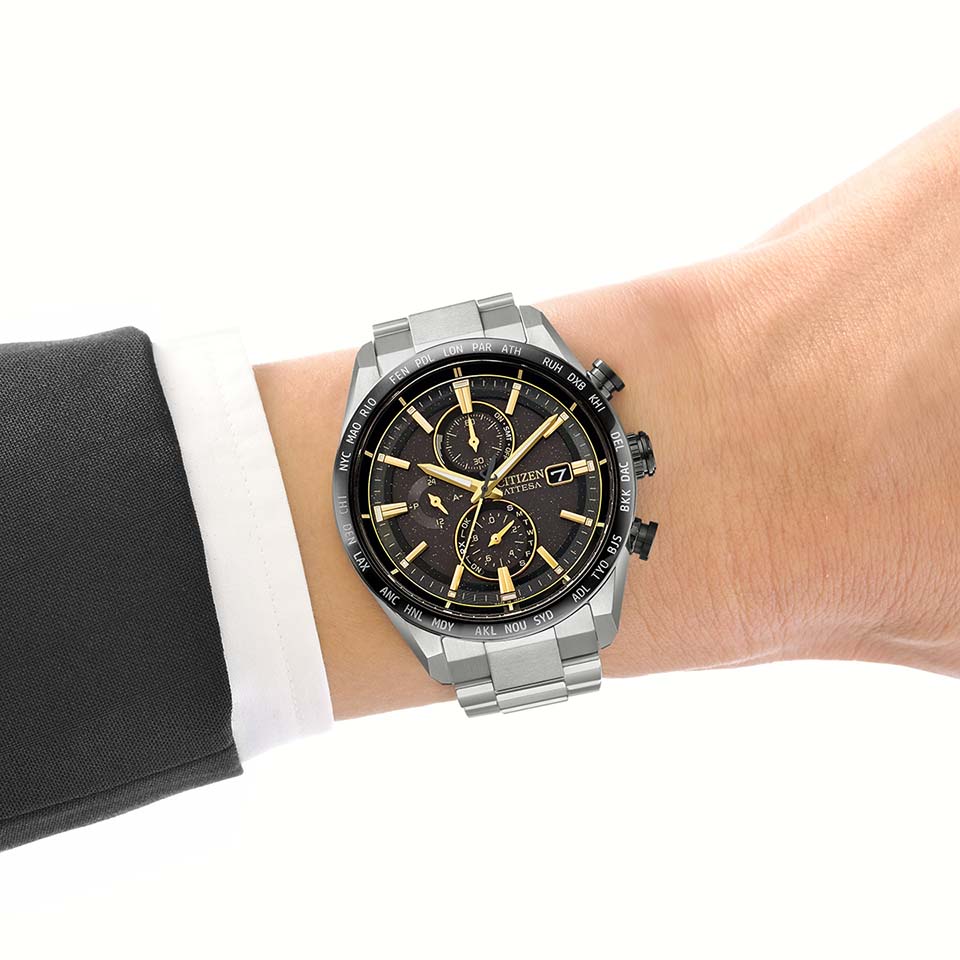 Citizen AT8184-57E นาฬิกาผู้ชาย Attesa Eco Drive Radio HINODE COLLECTION Limited Men's Watch