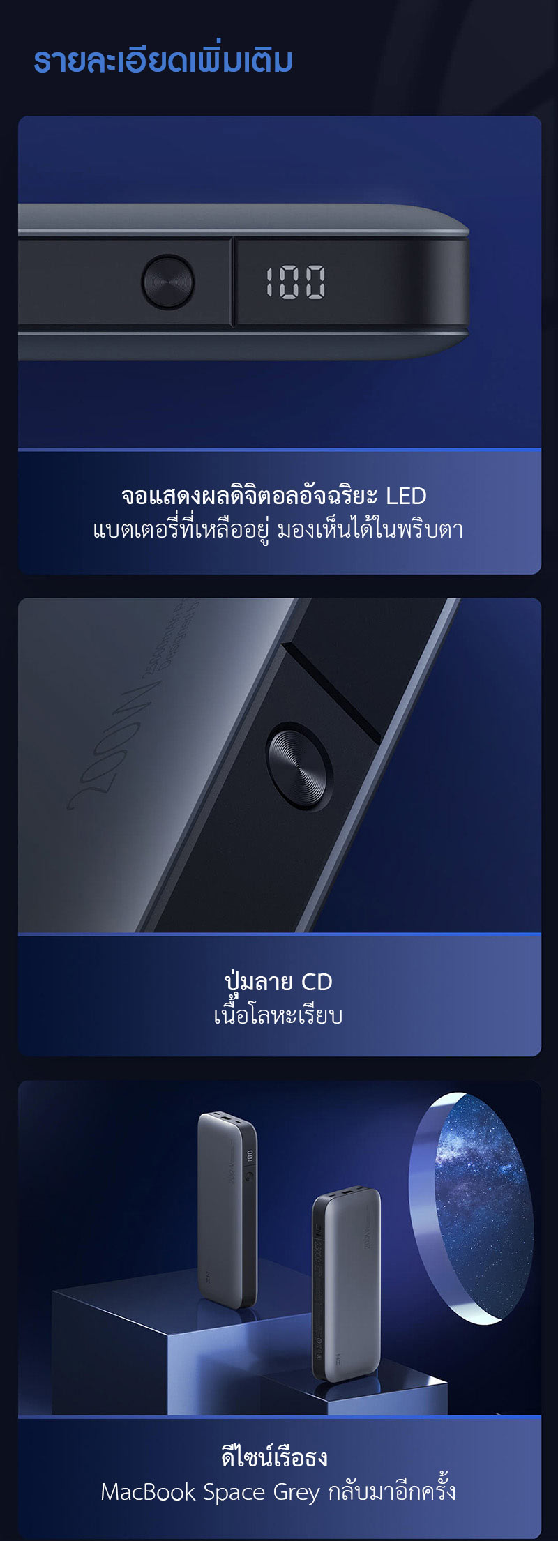 Zmi QB826 Power Bank 200W (25000mAh) - แบตสำรองแซดหมี่ QB826 200W 25000mAh