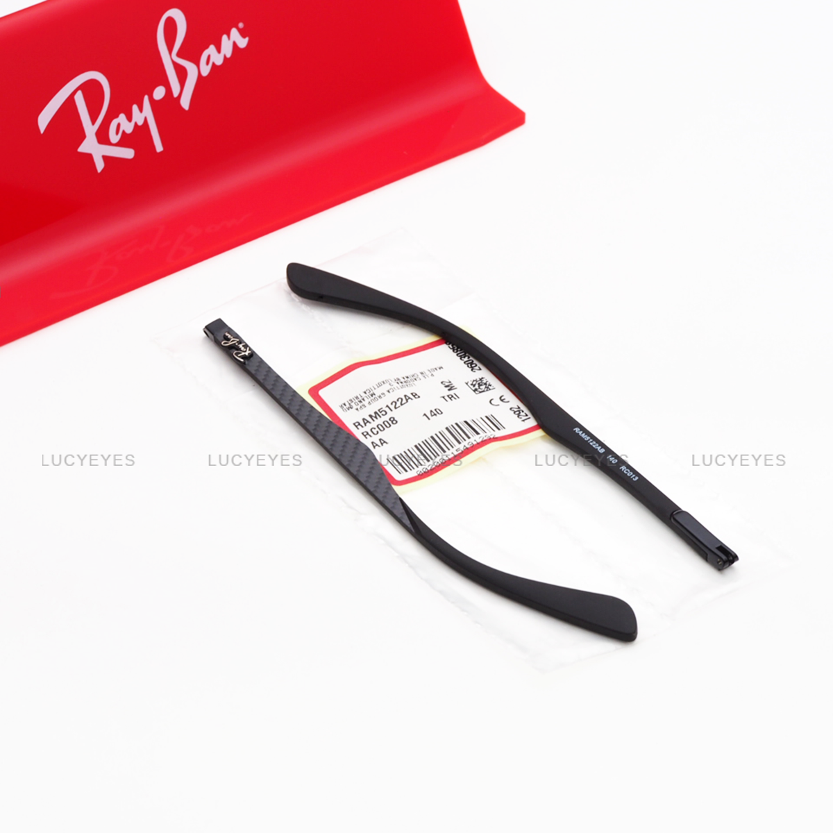 ขาแว่น RAYBAN แท้ 100% RB8313 CARBON FIBRE สีดำ