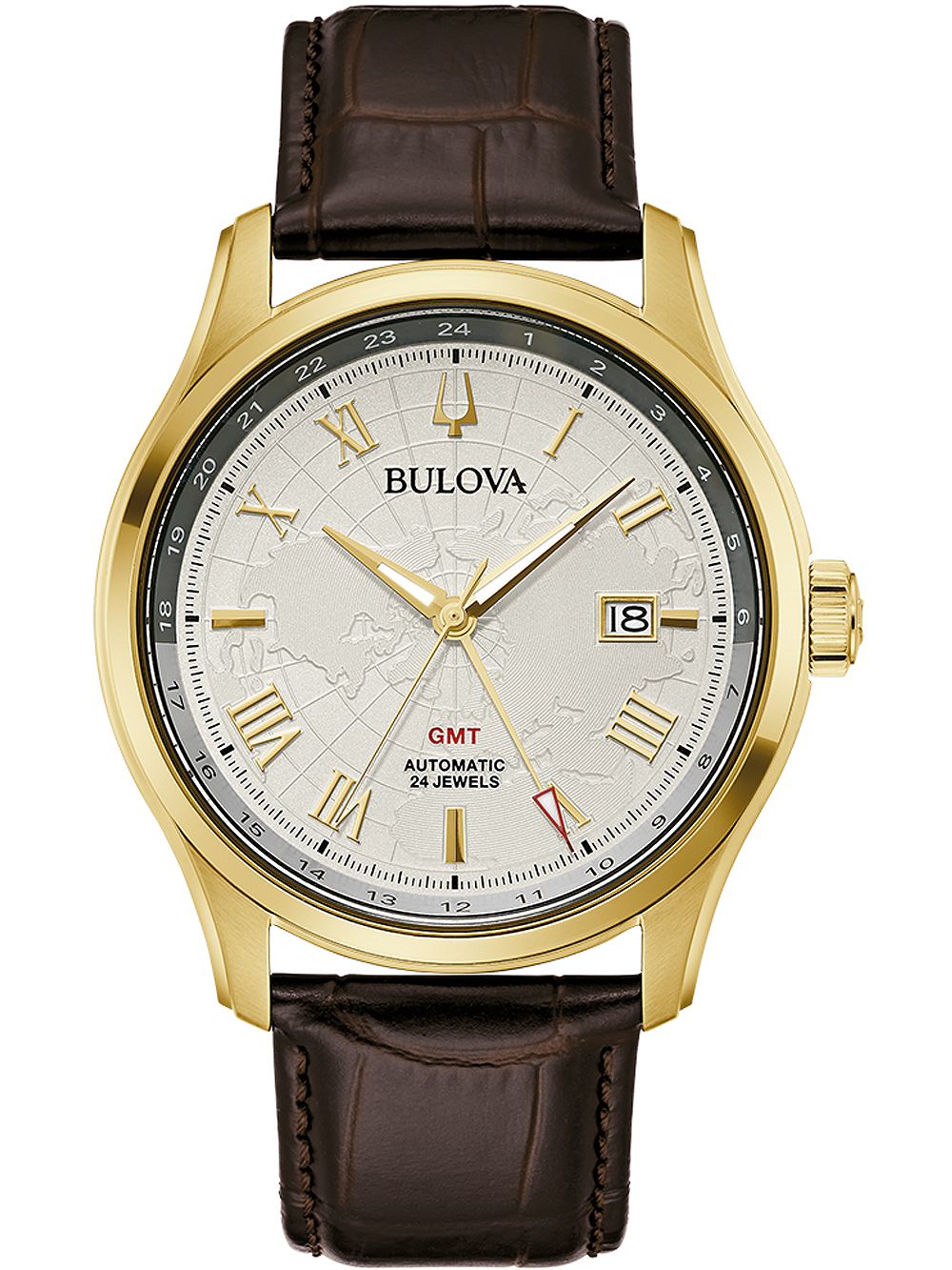 Bulova 97B210 นาฬิาผู้ชาย Wilton GMT Automatic Men's Watch