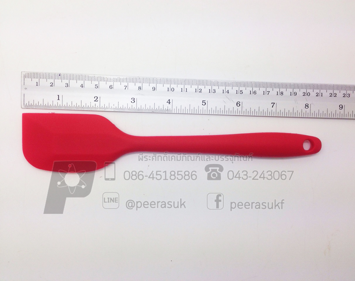 ไม้พายซิลิโคน 8.5 นิ้ว สีแดง