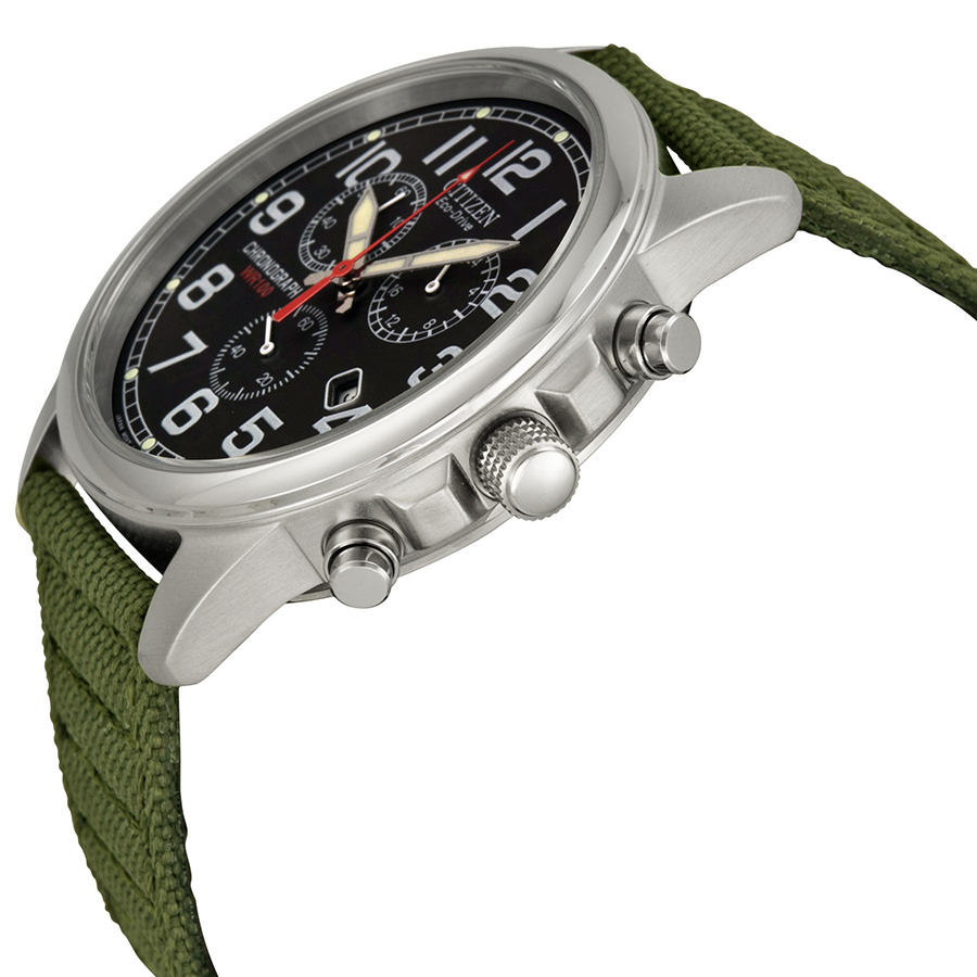 Citizen AT0200-05E นาฬิกาข้อมือผู้ชาย Eco-Drive Canvas Military Chronograph Men's Watch