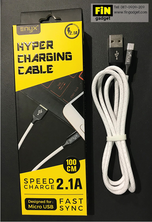 ขายสายชาร์จหนัง ENYX Fast Charge 2.1A Micro USB