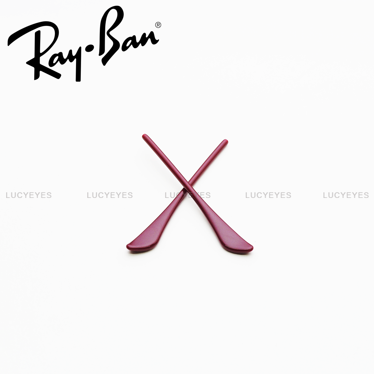 ยางหุ้มขาแว่นสายตา Rayban RX6377F, RX6378 แท้ 100% (สีแดง)