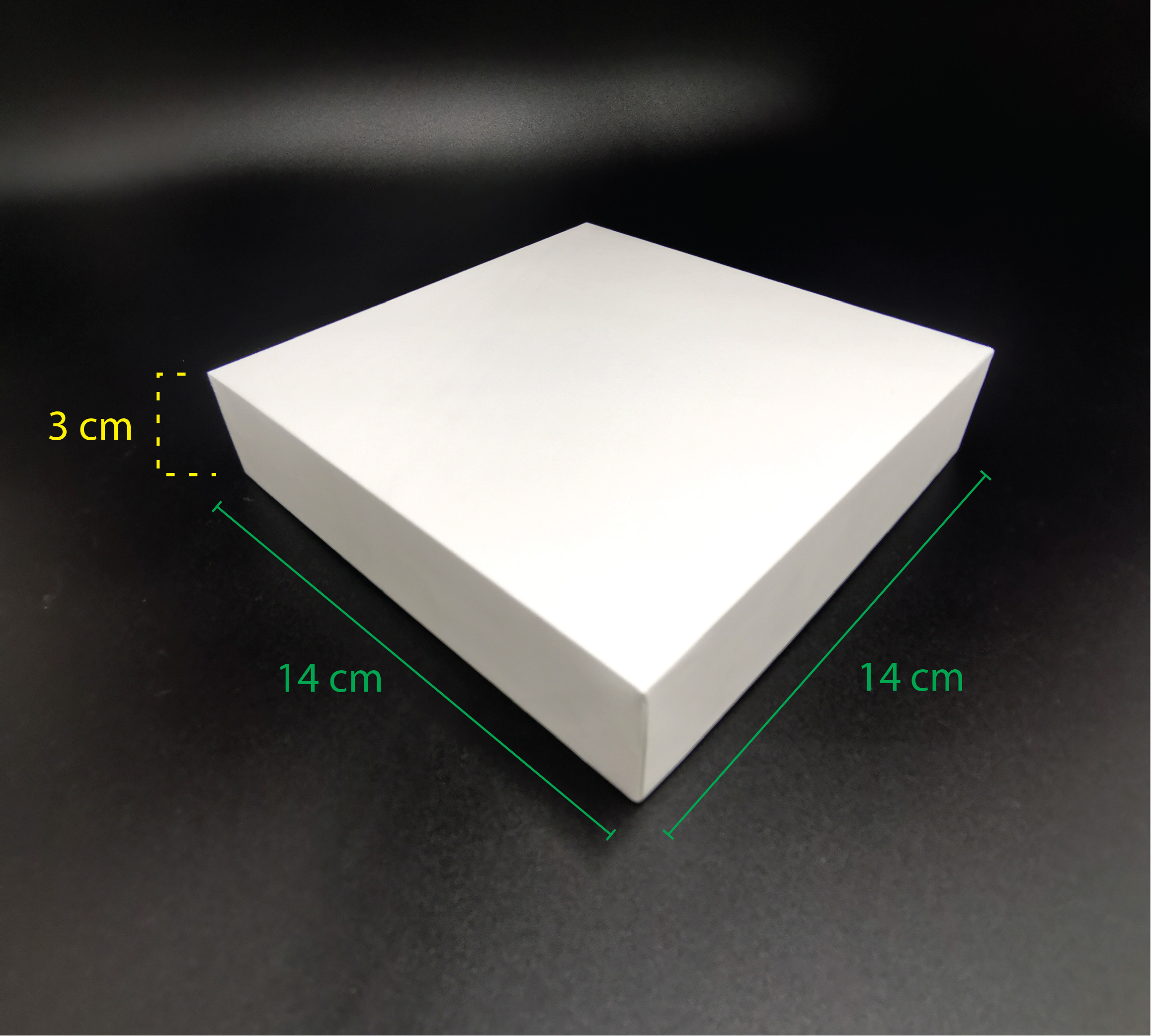 RC912 กล่องจั่วปัง ทรงฝาครอบเต็มใบ ขนาด 14 x 14 x 3 ซม.