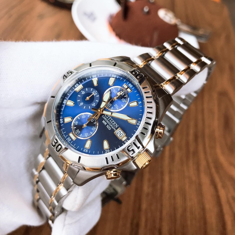 Citizen AN3394-59L นาฬิกาผู้ชาย Chronograph Quartz Men's Watch