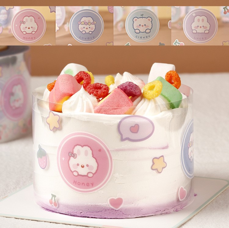 พลาสติกพันเค้ก กว้าง 8 ซม. (ตัดแบ่งขาย)