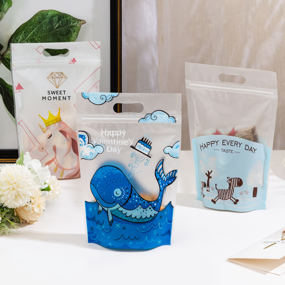 ถุงซิป ลายการ์ตูนน่ารัก ขนาด 15.2x22.5 ซม. จำนวน 47-50 ชิ้น/แพ็ค (ชุดที่ 2/2)