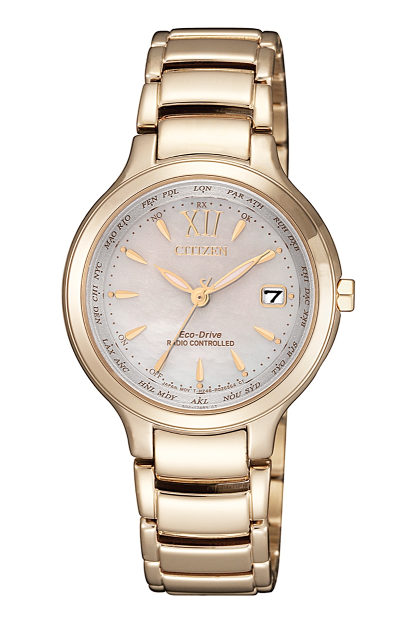 Citizen EC1173-87D นาฬิกาผู้หญิง Eco-Drive Radio Controlled Perpetual World Time Women's Watch