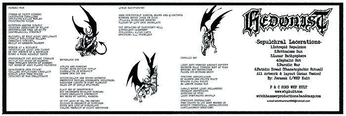HEDONIST'Sepulchral Lacerations' Demo 21.CD (Asian version)