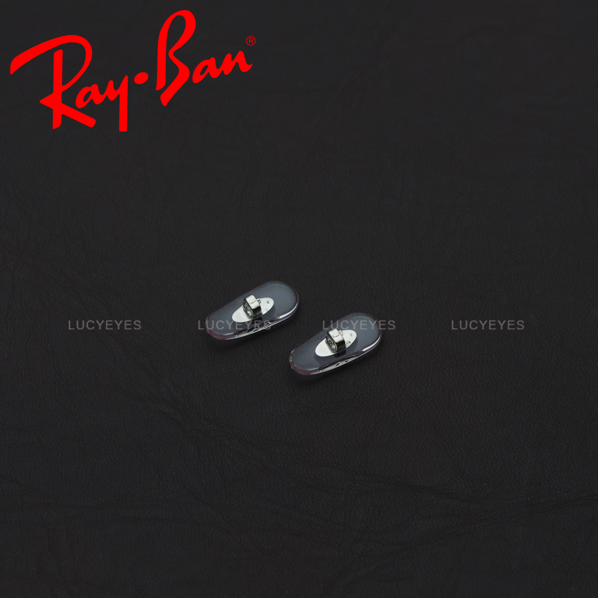 แป้นจมูก RAYBAN แท้ 100% แบบเสียบ (สีใส โลหะเงิน)