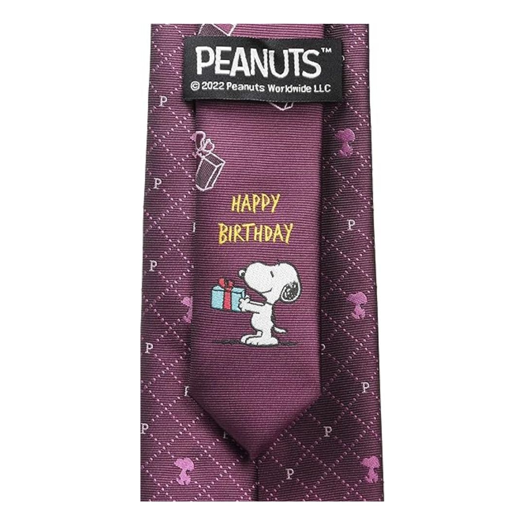 [PRE-ORDER] เนคไท สนูปปี้ PEANUTS Snoopy Necktie ลาย HAPPY BIRTHDAY นำเข้าจากญี่ปุ่น [ピーナッツ] ネクタイ スヌーピー PND48168 RED