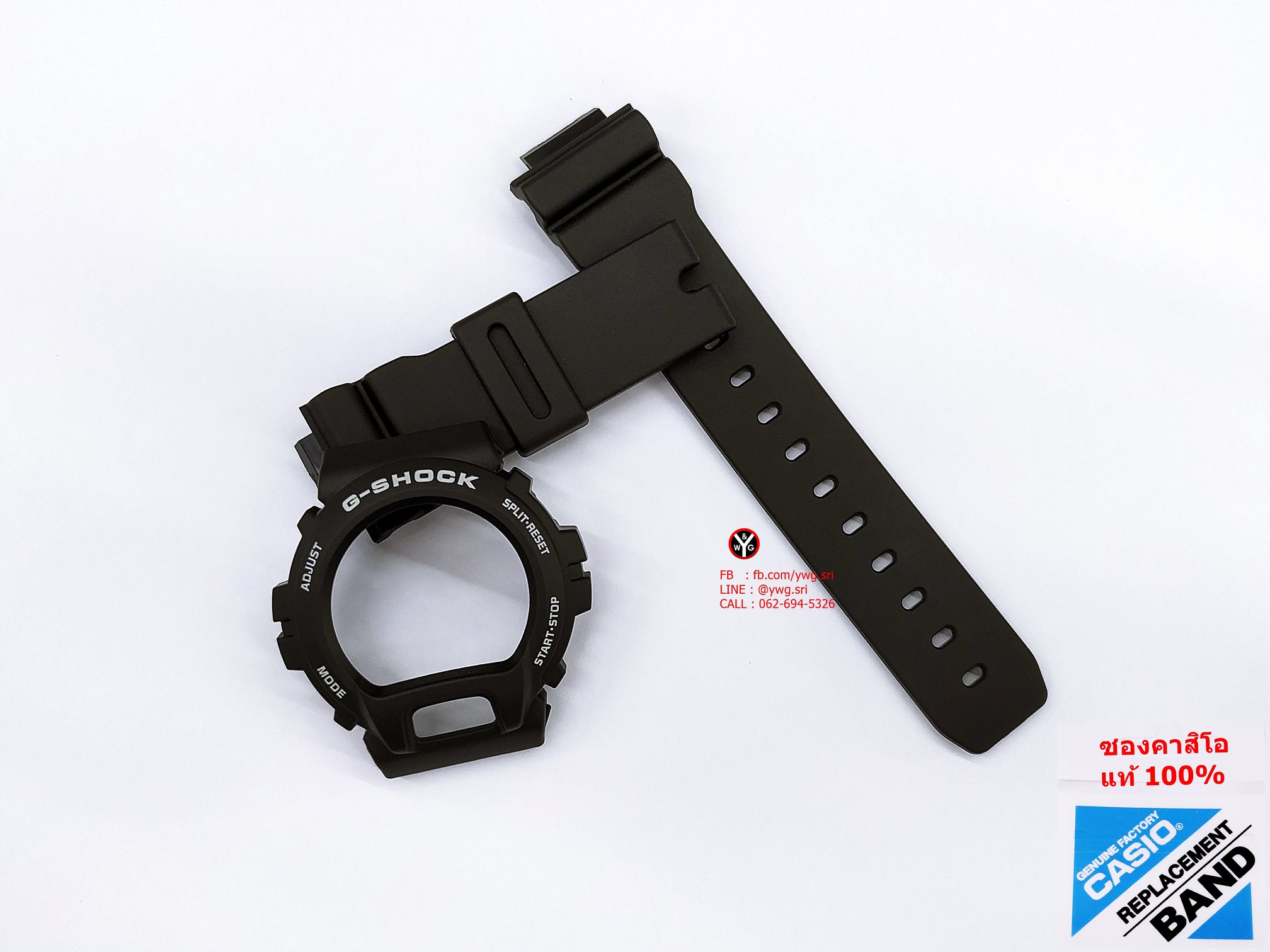 กรอบสาย G-SHOCK แท้ สีดำด้าน ฟร้อนขาว ใส่ได้รับรุ่น DW-6900