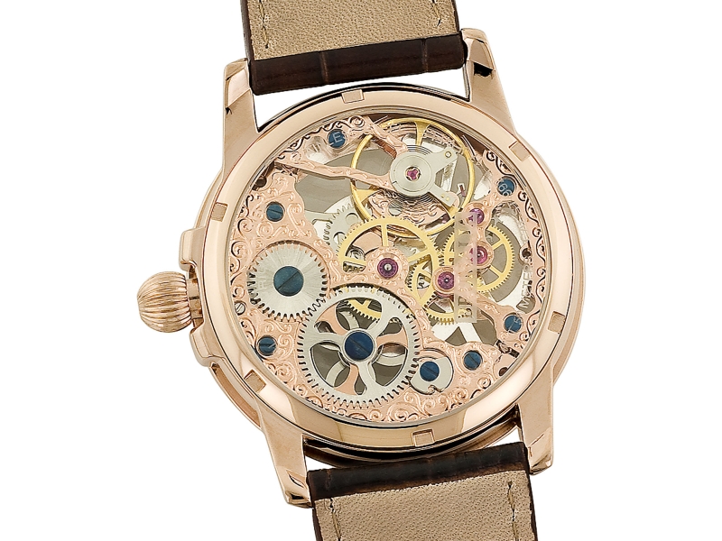 Stuhrling Original 228.33452 นาฬิกาผู้ชาย Symphony Saturnalia Brumalia Mechanical Hand-wind Skeleton Men's Watch
