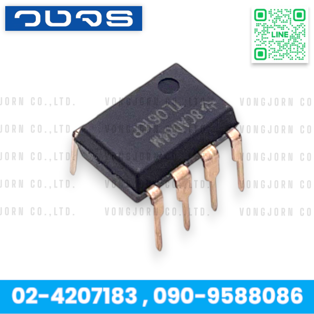 IC TL061CP TEXAS INSTRUMENTS Low Power Single Op-Amp JFET Input Unity Gain Bandwidth 1MHz,Slew Rate 3.5V/us Input Offset 3mV,Dual Supply ±5V to ±15V ไอซี DIP-8