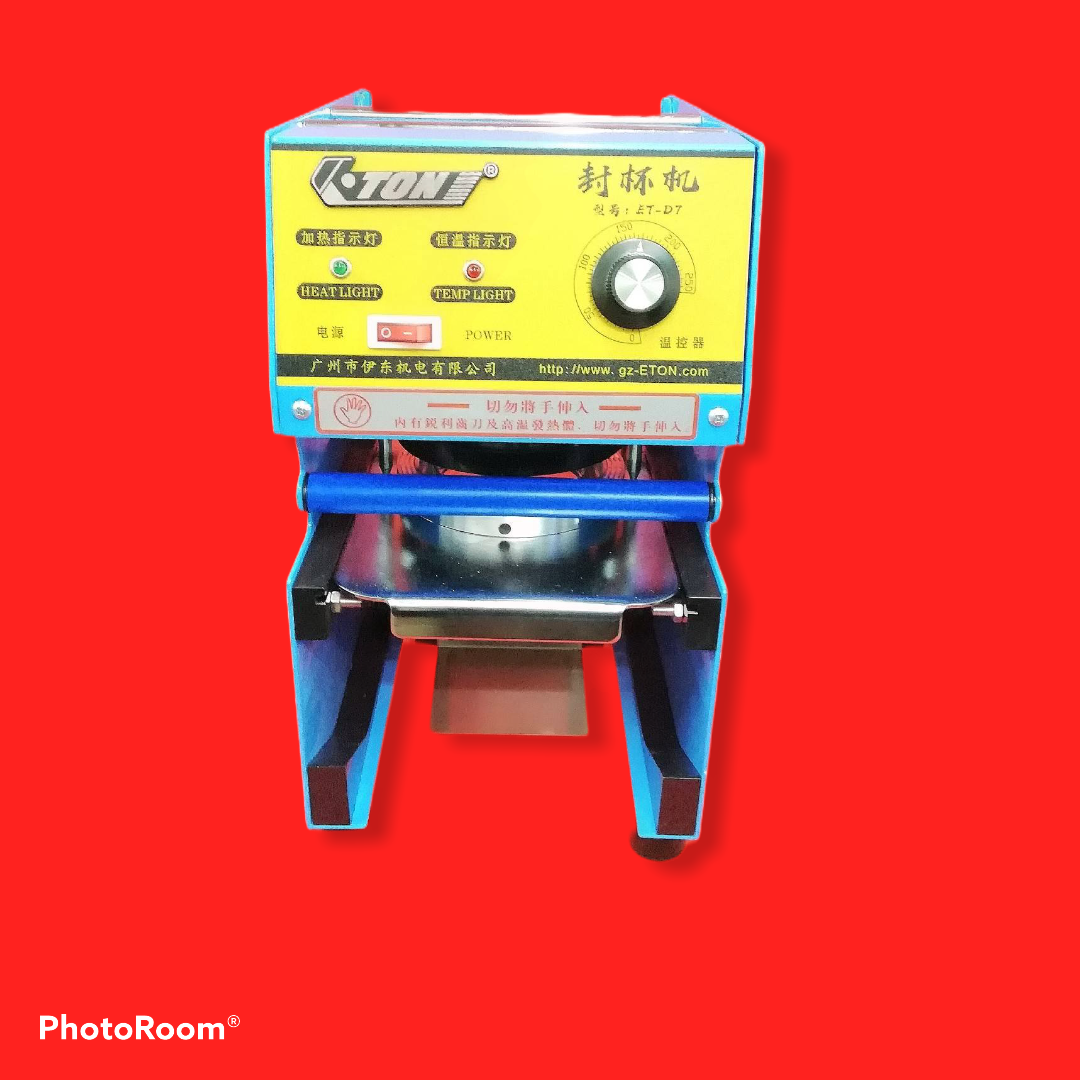 เครื่องซีลปากแก้ว มือโยก ET-D7 ปากแก้ว 9.5 ซม Eton ET- D7 manual cup sealing machine