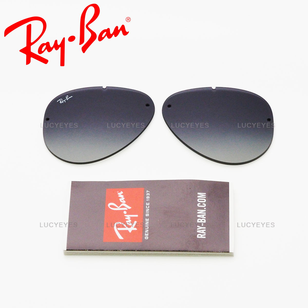 เลนส์ RAYBAN แท้ 100% RB3584N 153/11, BLAZE AVIATOR เลนส์สีเทาไล่สี