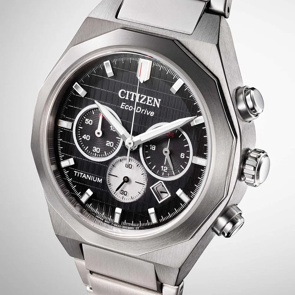 Citizen CA4690-51E นาฬิกาผู้ชาย Zenshin Chronograph Eco-Drive Super-Titanium Men's Watch
