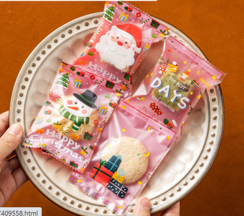 ถุงซีล ใส่ขนม คุกกี้ ลูกอม ขนาด 7x9.5-10 ซม. จำนวน 97-100 ใบ/แพ็ค ชุดที่ 4/4