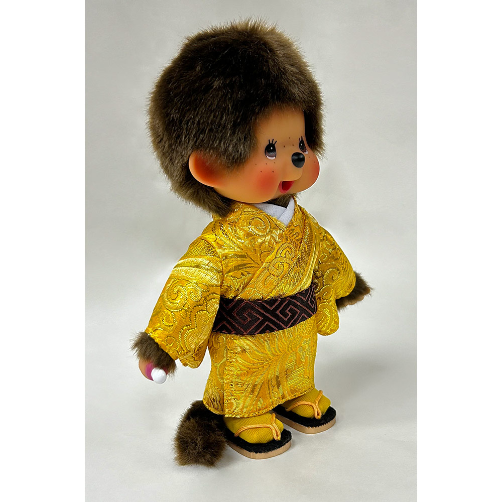[PRE-ORDER] ตุ๊กตา ม่อนชิชิ กิโมโน สีทอง Size S ม่อนชิชิคุง Monchhichi Gold Kimono Boy 15 x 8 x 21 cm นำเข้าจากญี่ปุ่น オリジナル お着物モンチッチ 男の子 金 IPM-53