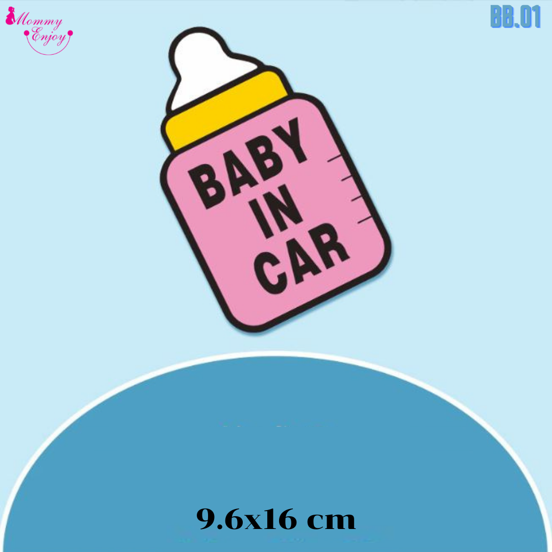 สติ๊กเกอร์ baby in car สติ๊กเกอร์อย่างดี สะท้องแสง เห็นชัดทั้งกลางวันและกลางคืน