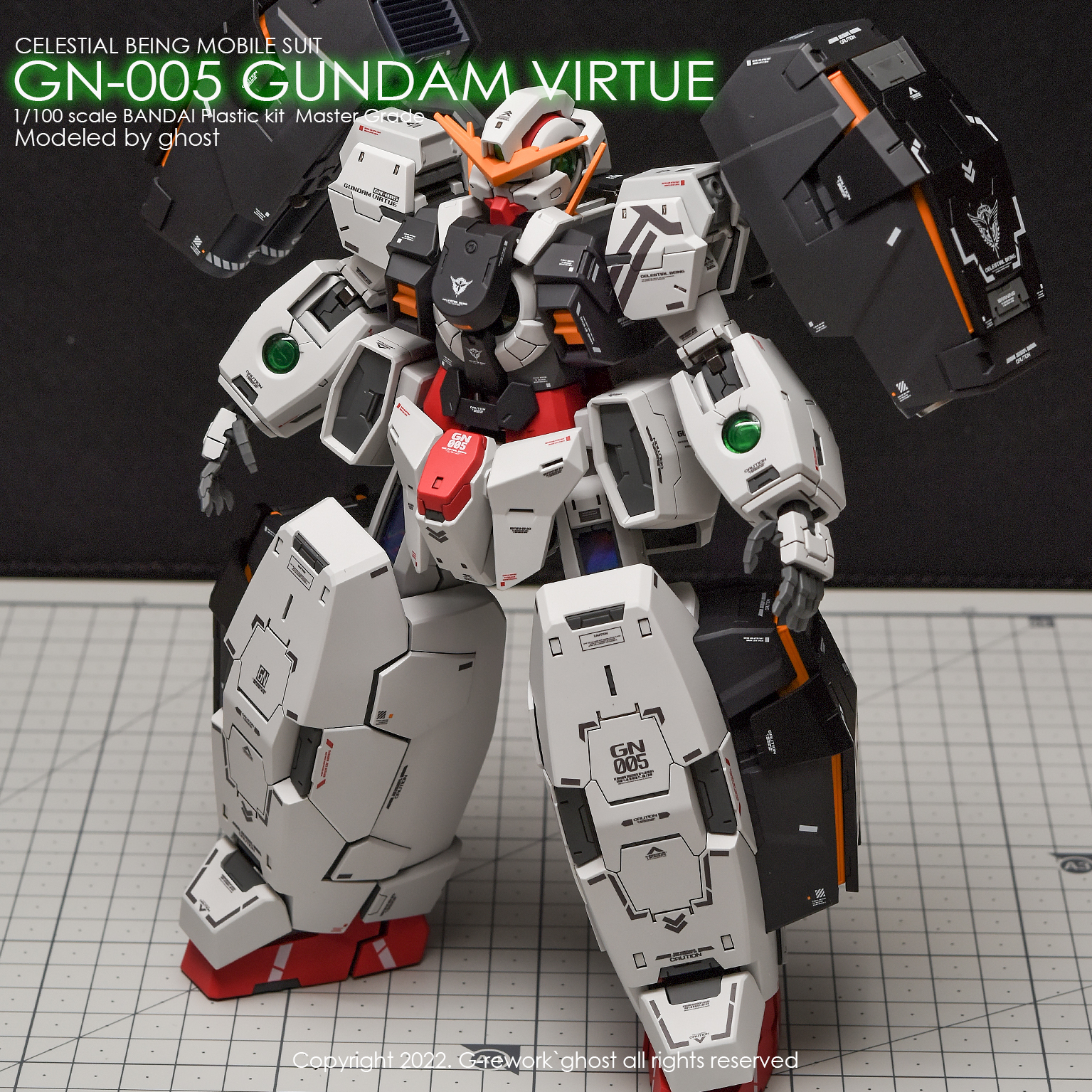 G-REWORK CUSTOM DECAL MG 1/100 GN-005 GUNDAM VIRTUE