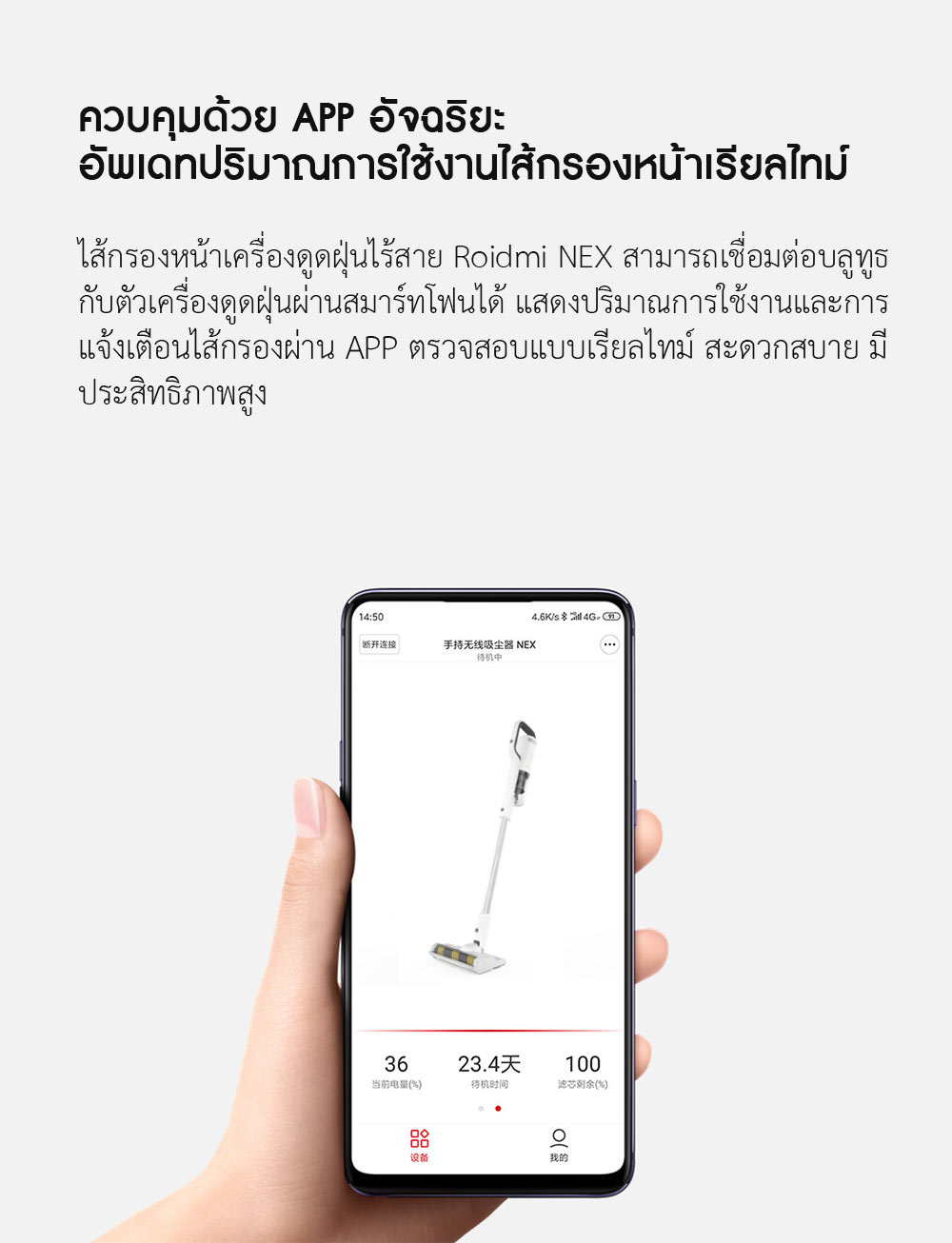 Roidmi NEX/NEX S Vacuum Cleaner Filter - ไส้กรองเครื่องดูดฝุ่นไร้สาย Roidmi NEX/NEX S