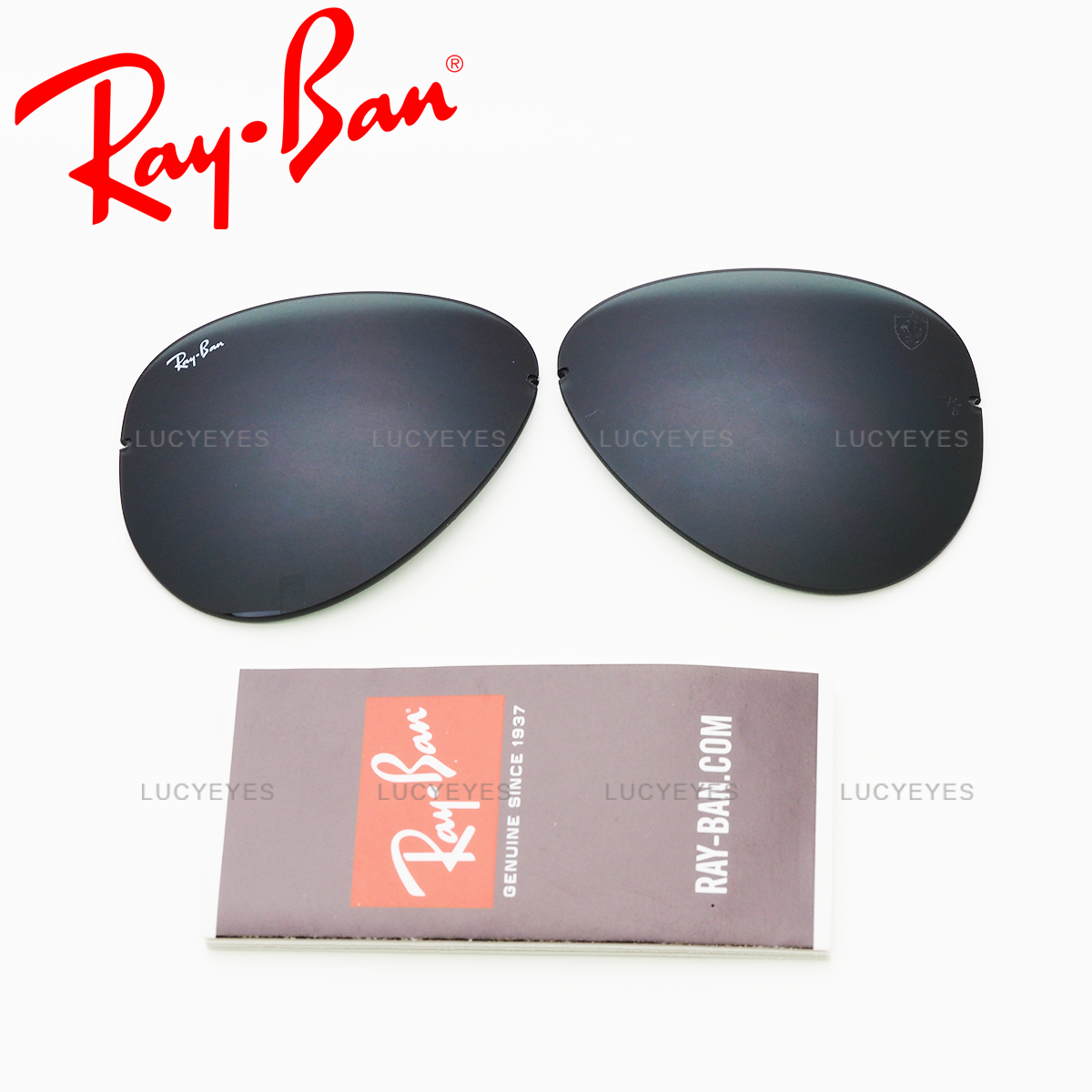 เลนส์ RAYBAN แท้ 100% RB3460M F00871, FERRARI COLLECTION เลนส์สีเขียวดำ