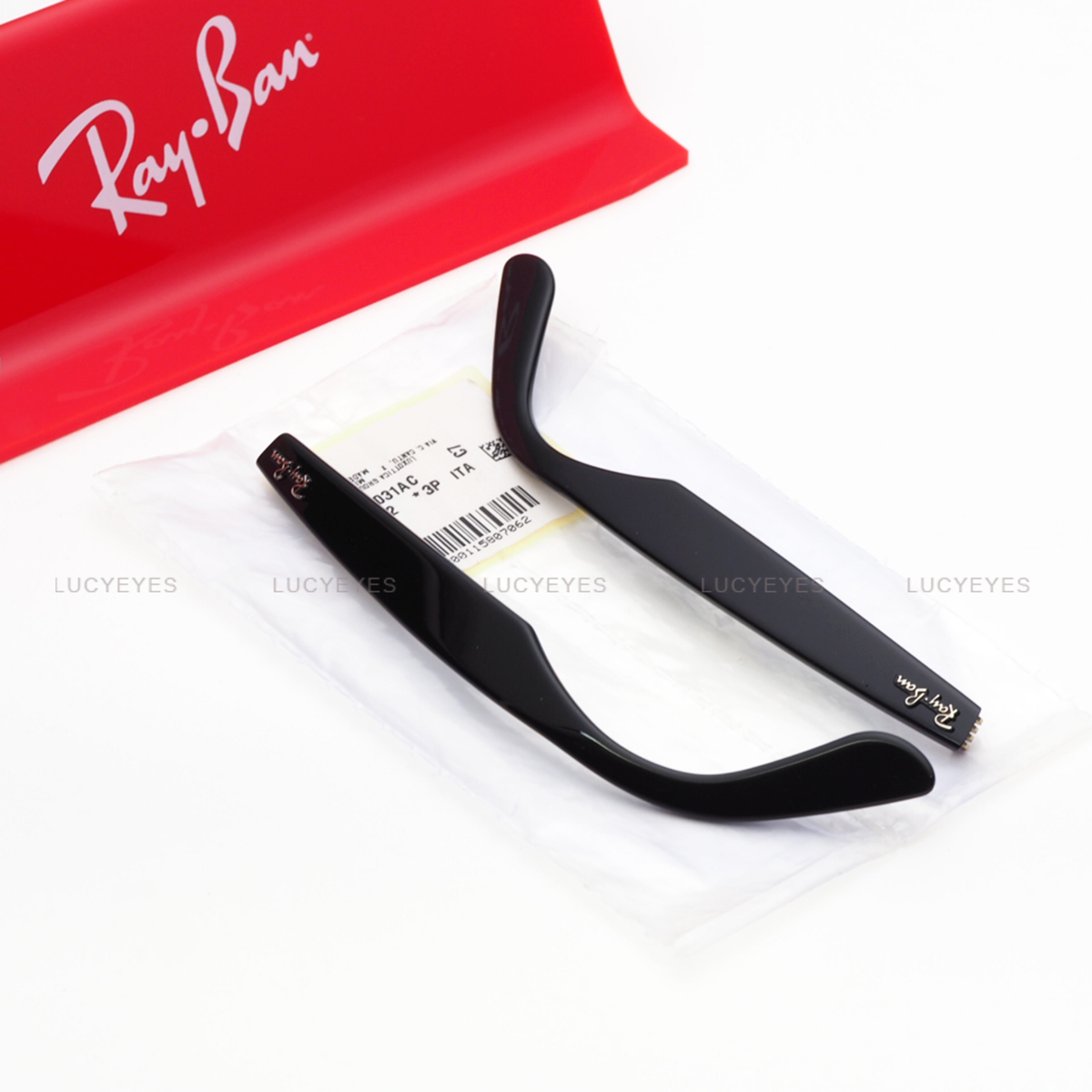 ขาแว่น RAYBAN แท้ 100% RB2140F WAYFARER สี BLACK (ดำเงา)