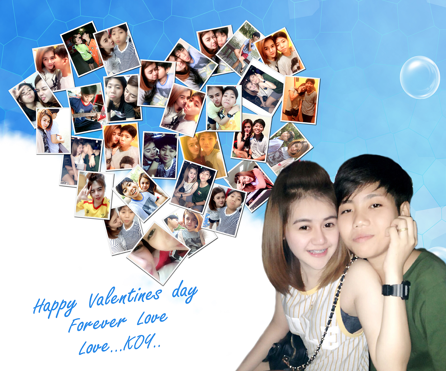 PhotoMix ขนาด 16x20 นิ้ว กรอบลอยด้าน