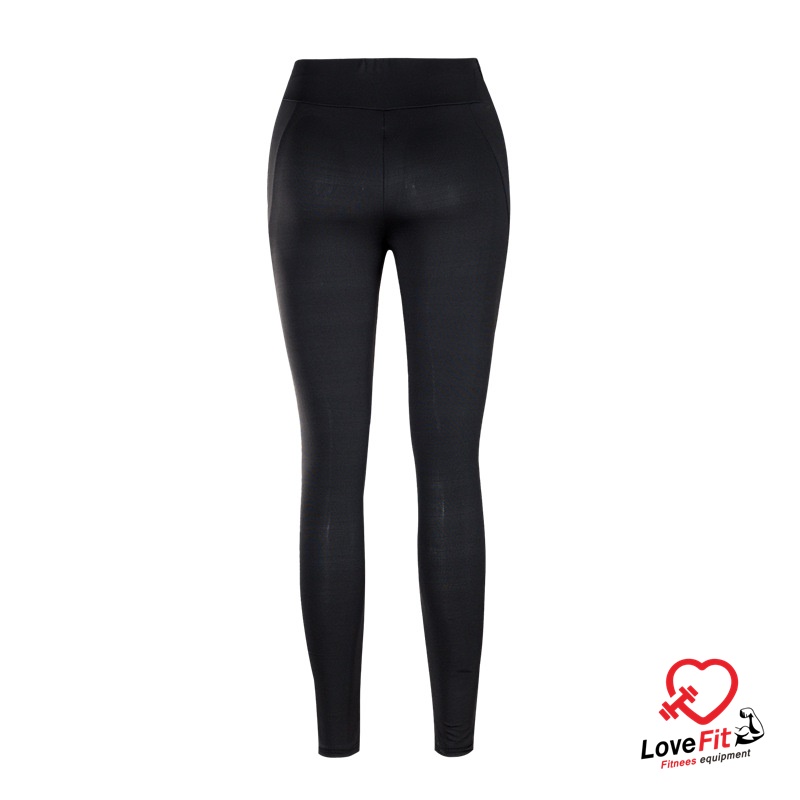 กางเกงออกกำลังกายผู้หญิง กางเกงวิ่งผู้หญิง ขายาวซีทรู ลายขวาง กระชับใส่สบาย