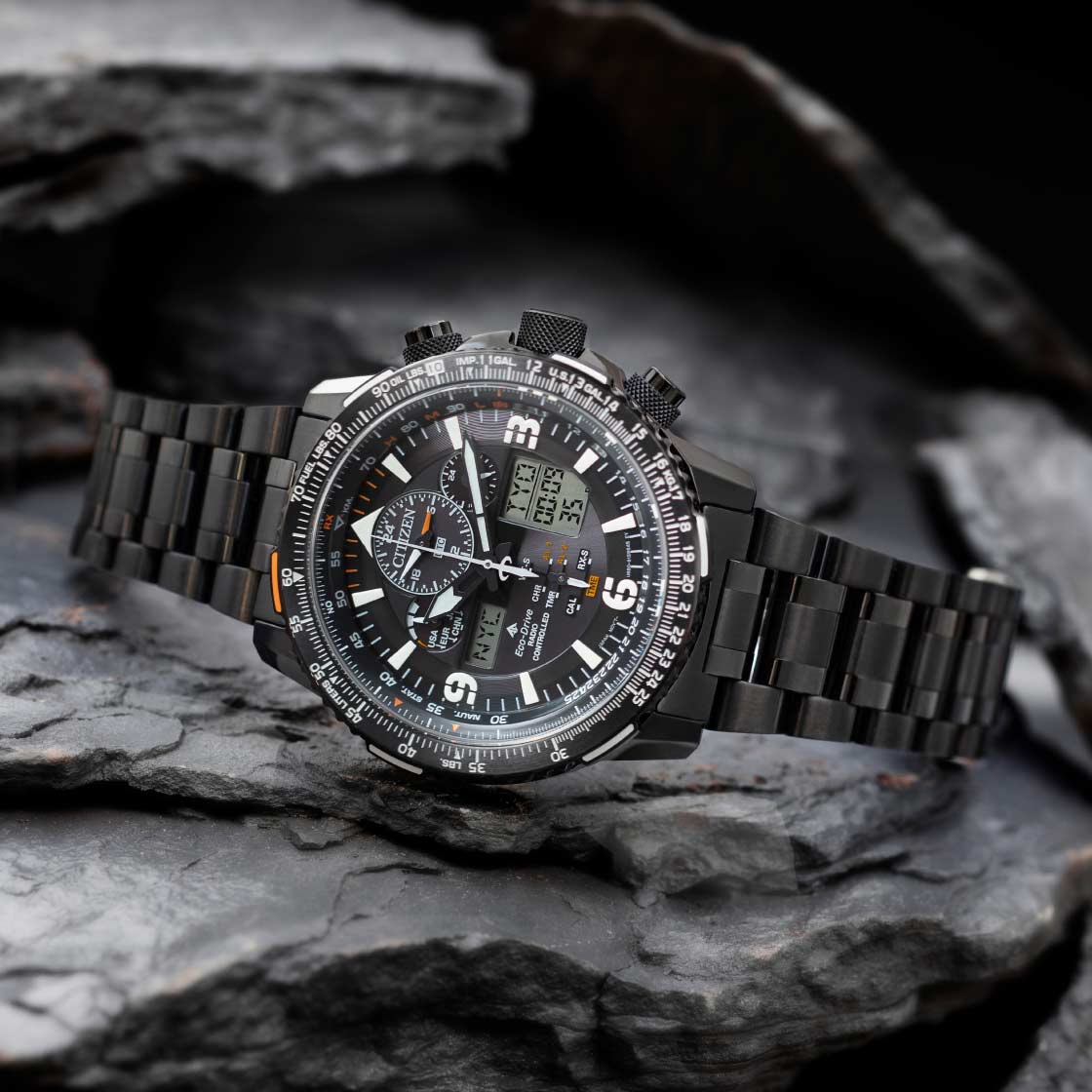 Citizen JY8085-81E นาฬิกาผู้ชาย Promaster Eco-Drive Radio Controlled Analog Digital Men's Watch