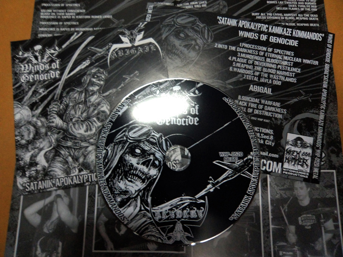 ABIGAIL/WINDS OF GENOCIDE'Satanik Apokalyptic Kamikaze Kommandos' Split CD.