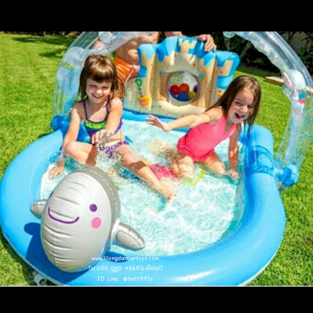สวนน้ำชายหาดIntex (มีปลาพ่นน้ำ, ลูกบอลคละสี) ขนาด170×150×81 CM.