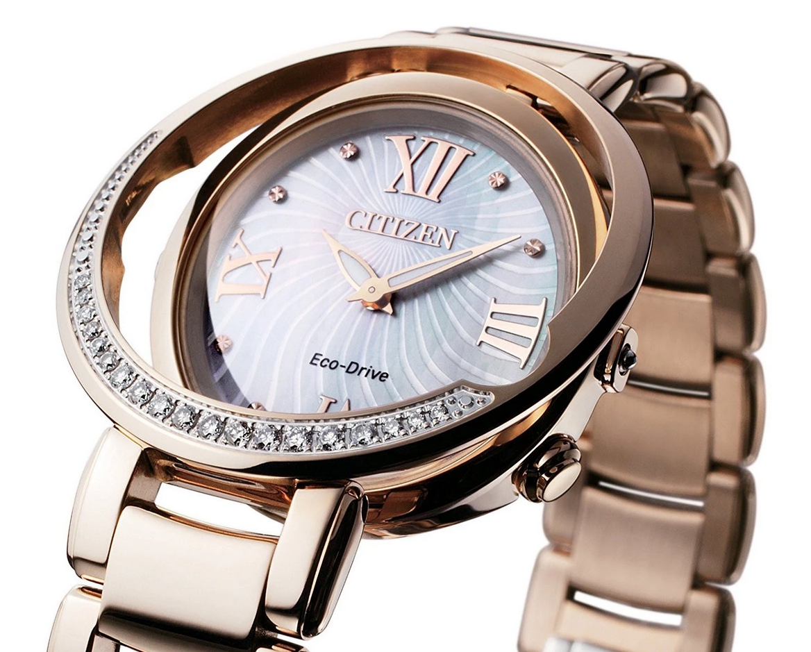 Citizen EX1122-58D นาฬิกาผู้หญิง Eco-Drive Elegant Mother Of Pearl Women's Watch