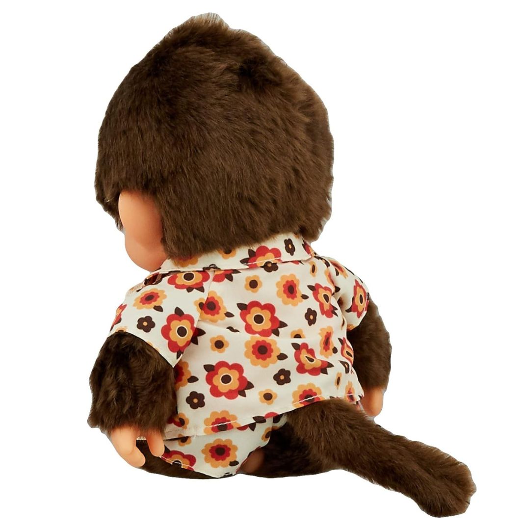 [PRE-ORDER] Monchhichi ตุ๊กตาม่อนชิชิคุง ใส่เสื้อลายดอกไม้ Size M : H26 × W16 × D10 cm นำเข้าจากญี่ปุ่น セキグチ モンチッチ モンメイト(オレンジ) モンチッチ M 男の子 ぬいぐるみ 203055