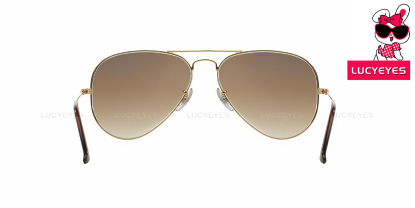 RAYBAN RB3025 001/51 AVIATOR Size 55,58,62 กรอบทอง เลนส์น้ำตาลไล่สี 4