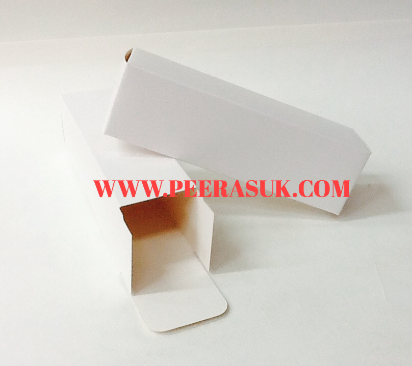 กล่องสีขาวทึบ 6x20 ซม. จำนวน 10 ใบ/แพค