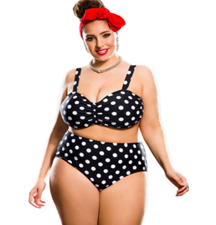 ชุดว่ายน้ำไซส์ใหญ่ 5xl ทูพีชพร้อมส่ง :ชุดว่ายน้ำคนอ้วนสีดำแต่งลายจุดสีขาวแบบสวยsexyมากๆจ้า:รอบอก48-58นิ้ว เอว44-52นิ้ว สะโพก48-58นิ้ว