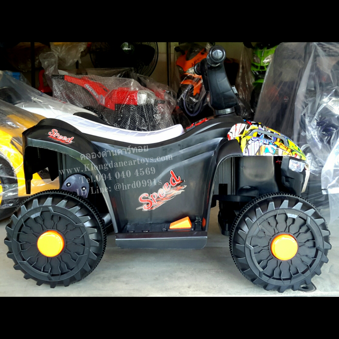 รถมอไซค์เด็กแบตเตอรี่ATV(1มอเตอร์ แบต6V4.5A, เล่นเพลงในตัวและAUX, มีไฟหน้า)