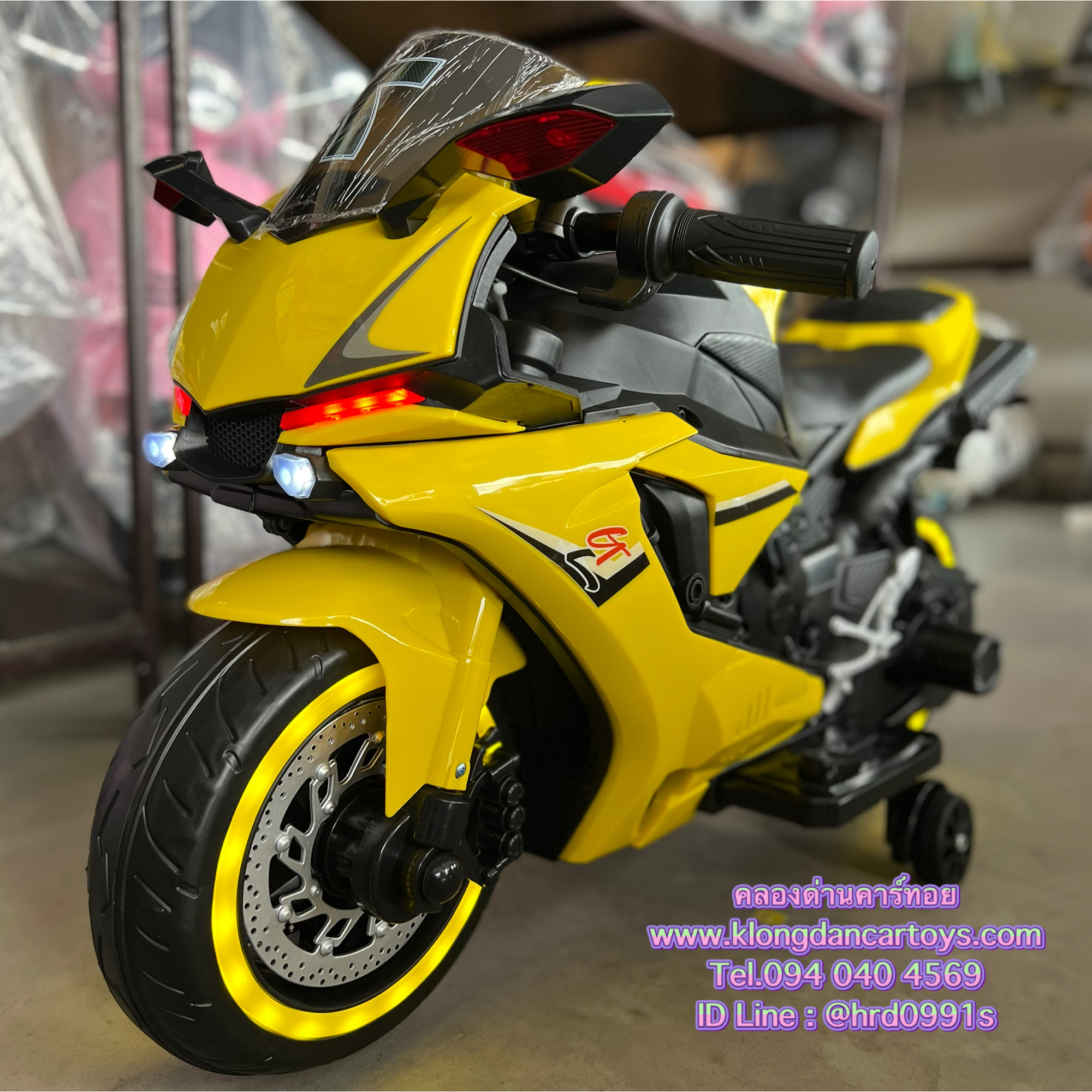 !!ใหม่ล่าสุด!! รถมอไซค์เด็กแบตเตอรี่SportR72022*คันเร่งมือบิด มีเบรก* (ล้อมีไฟ , มอเตอร์และแบต12v4.5a, เล่นusd mp3)