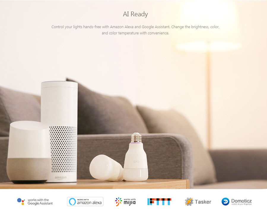 Xiaomi Yeelight E27 Smart LED Bulb 2 (Color) - หลอดไฟแอลอีดีอัจฉริยะรุ่น 2 (สี)